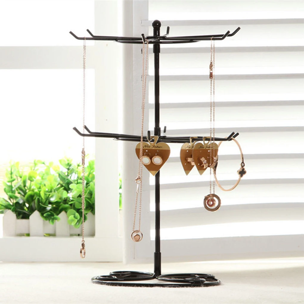 

2-Tier Jewelry Earrings Hanging Bracelet Stand Display Organizer Counter