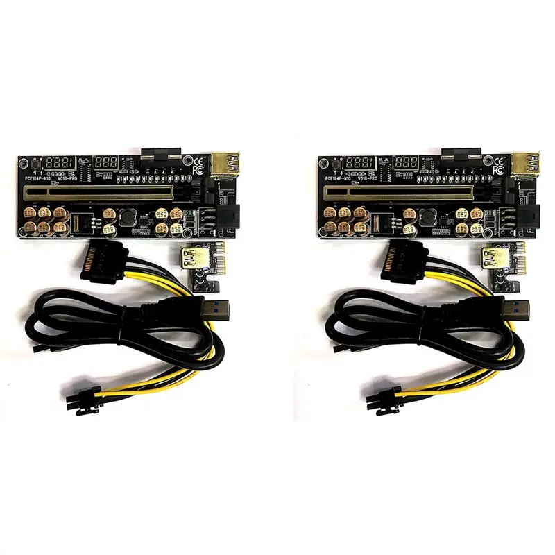 

Кабель USB 3.0 Superior-2X VER018 PRO PCI-E Riser Card 018 PLUS PCI Express 1X-16X, удлинитель-адаптер PCIe для майнинга BTC (черный)