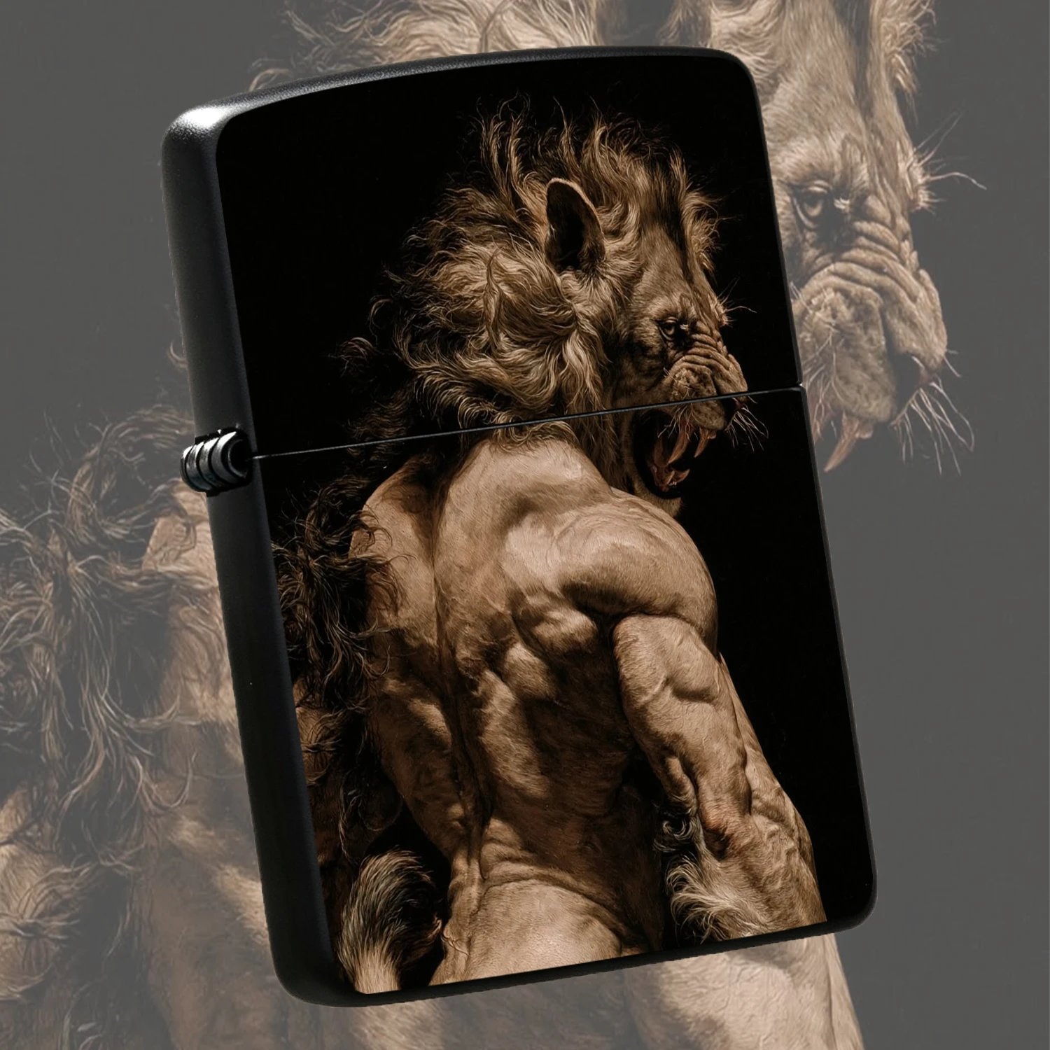 Retro Fierce Lion Centaur Themed Portable Lighter, Artistic Vintage Stylish Multi-Scene Usable Daily Accessory, Exquisite Wild Aesthetic Decorative Practical Gift, Unique Eye-Catching Collectible Item For Daily Carrying Use A Humorous And I