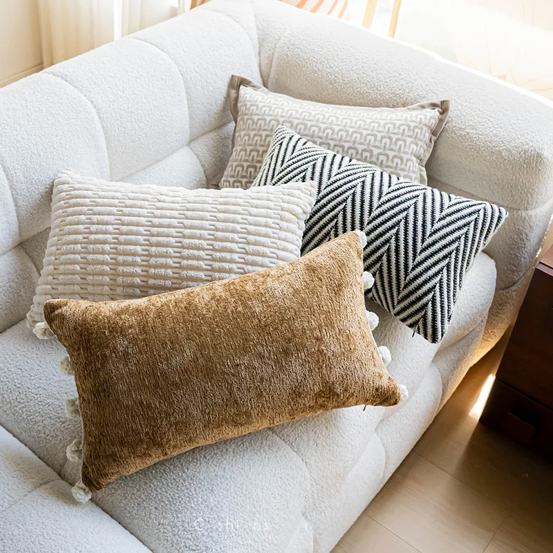 

Современная простая длинная подушка-валик для спальни, изголовья кровати, зеркала заднего вида автомобиля, образцовой комнаты, гостиной, прямоугольная, с наполнителем из синтетического волокна, без чехла.