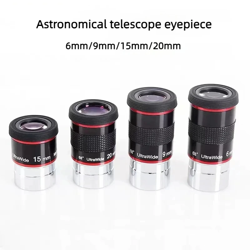 

Telescope Eyepiece Astronomical Telescope Accessories 1.25 Inches 68 Degrees 6mm/9mm/15mm/20mm Wide-angle Eyepiece