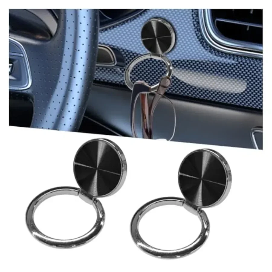 

Car dash sunglass holder, metal auto dashboard eyeglass hook, black, universal fit for vehicle interior, home, boat, RV, truck,