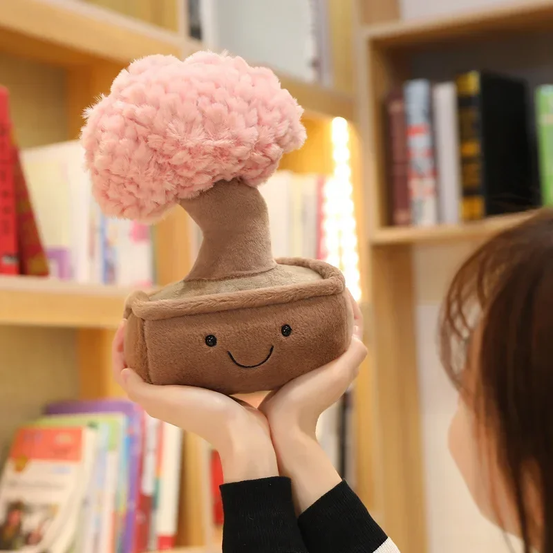 Lifelike Tree Plant Plush Stuffed Toys Succulent Flowers Bookshelf Decor Plant Doll Pillow Girls Gift