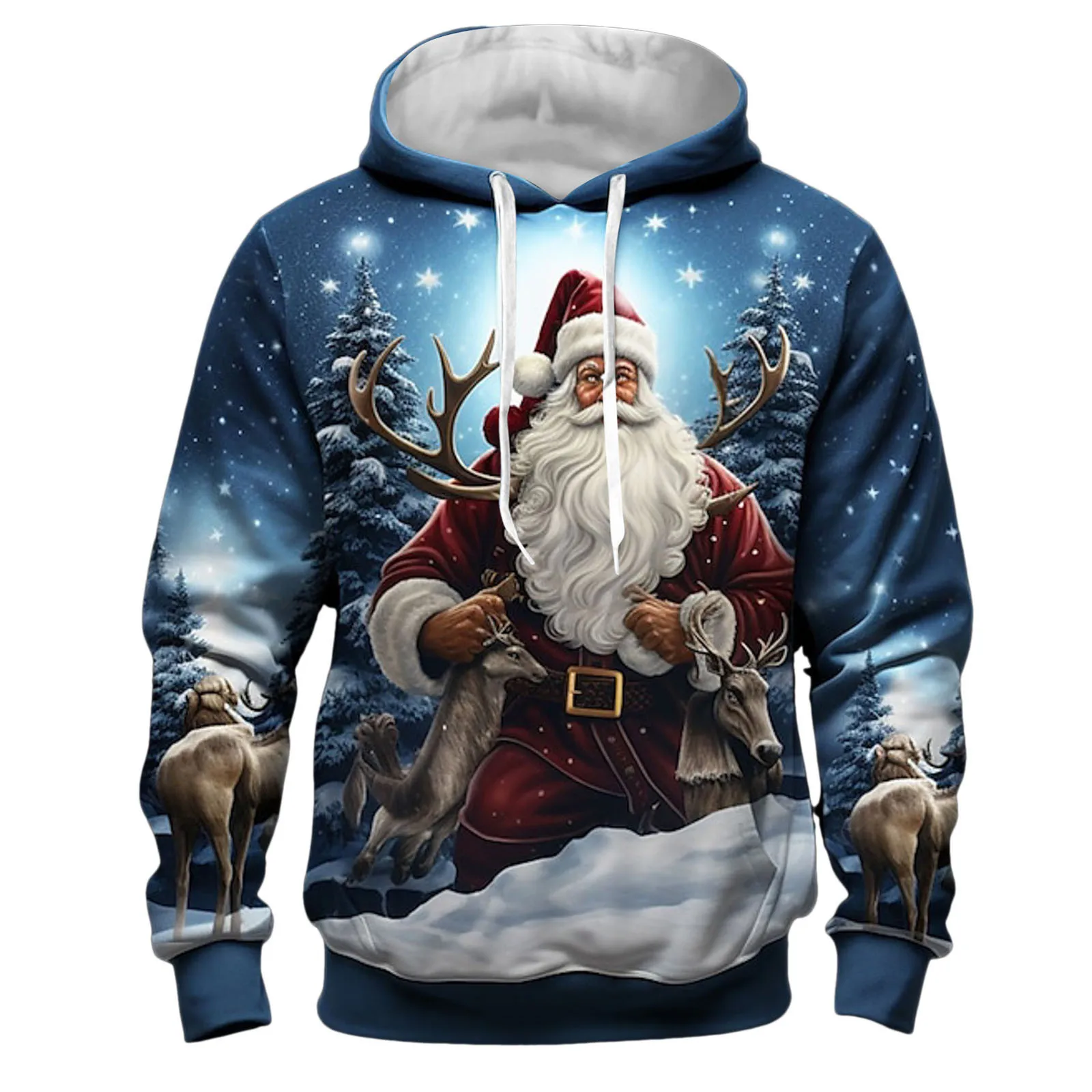 Christmas Hoodies Santa Claus 3D Print Men Women Hooded Sweatshirts Oversized Harajuku Pullover Tracksuit Coat Man Clothing