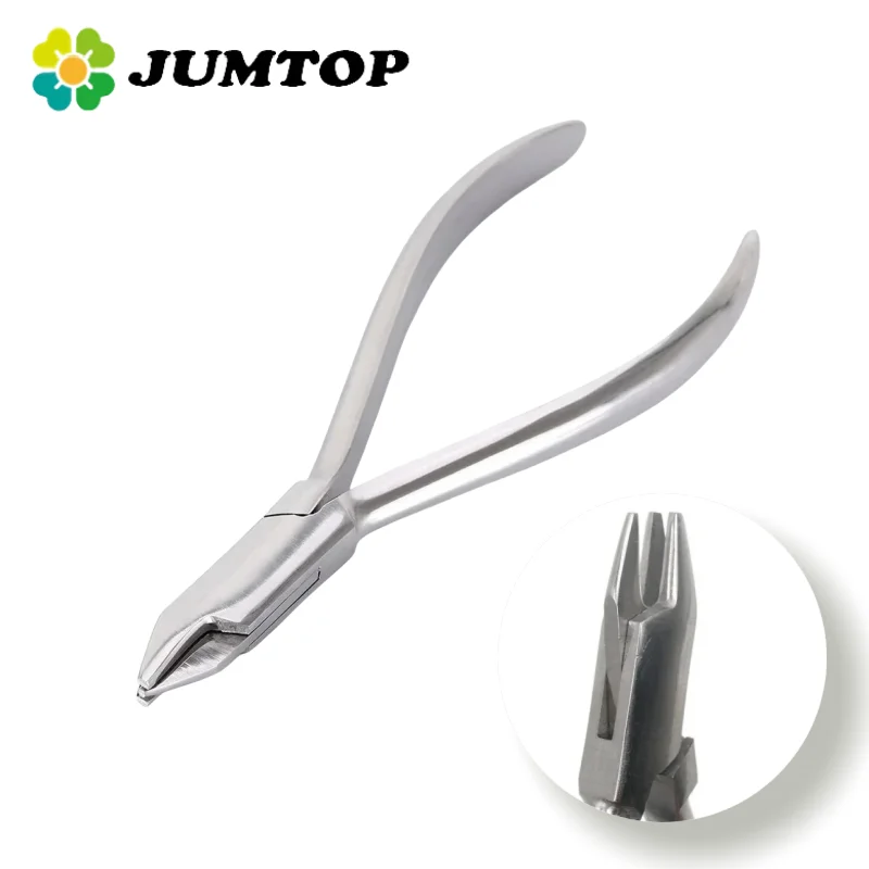 JUMTOP Dental Orthodontic Plier Three-Prong Three Jaw Plier for Shaping and Bending Steel Wire Dentistry Operation Tool