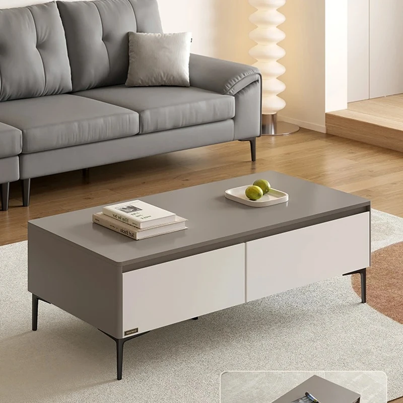 Drawers Simple Coffee Table Storage Small Wooden Minimalist Coffee Table Nordic Modern Mesas De Centro Para Sala Home Furniture