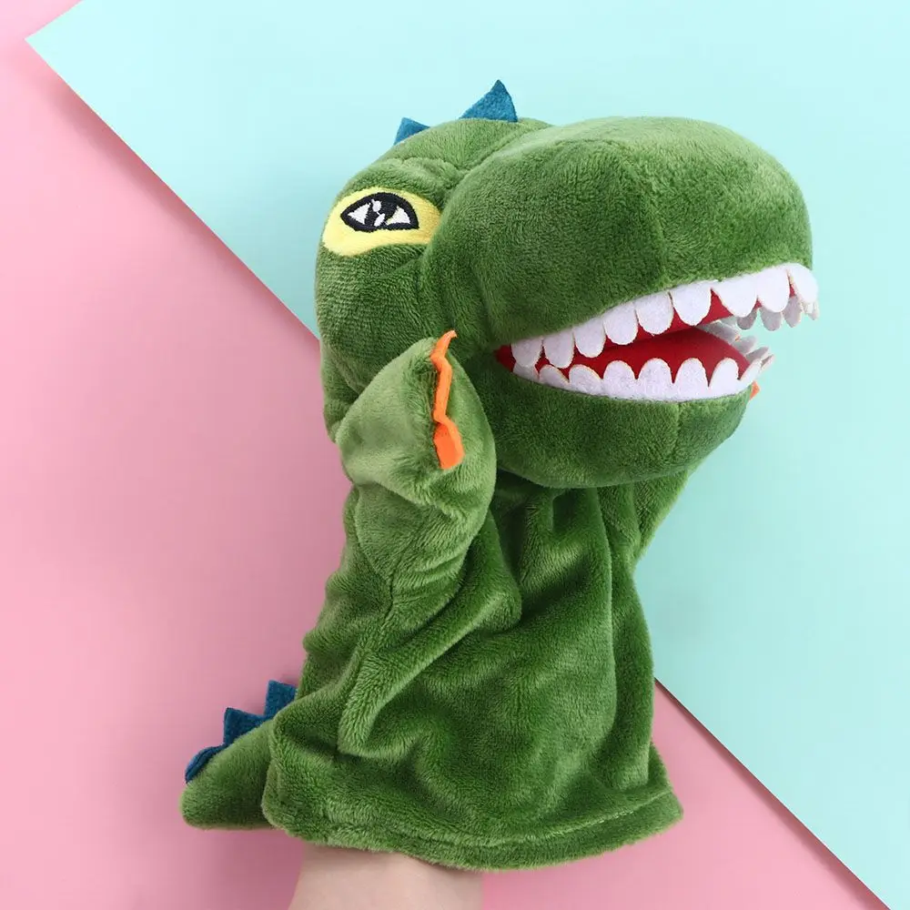 Dinosaure Ours Requin Animaux en Peluche, Marionnette à Doigt, Beurre en Peluche, Main