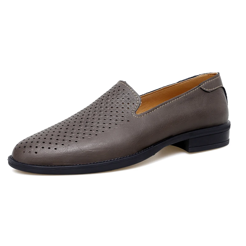 

Men's Breathable Perforated Loafers – Slip-On Casual Dress Shoes, Lightweight Non-Slip Comfort Shoes for Office & Daily Wear