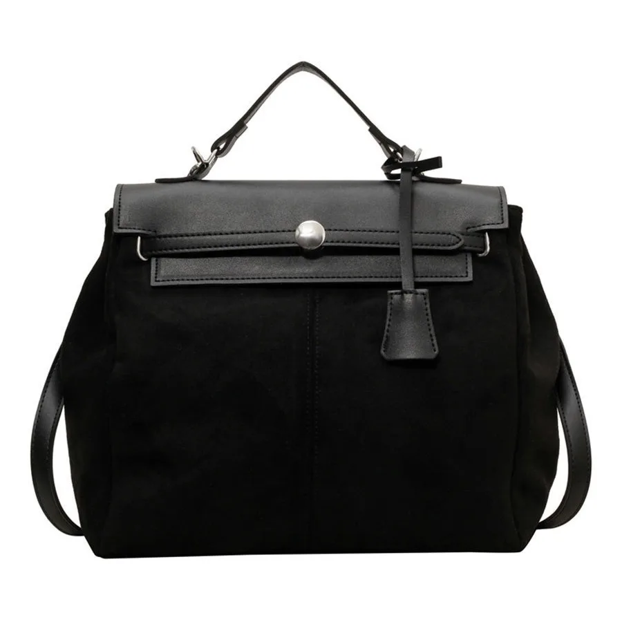 Maletín de transporte Vintage Advanced Sense de gran capacidad, bolso de mujer, elegante mochila de hombro de retales 2024