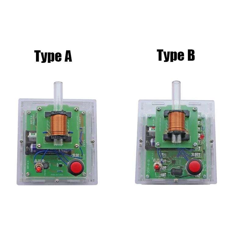 3V Electromagnetic Coil Gun Model Toy Acrylic Shell Version Launch Far Suitable for Popular Science Experiment Model Boy Toy