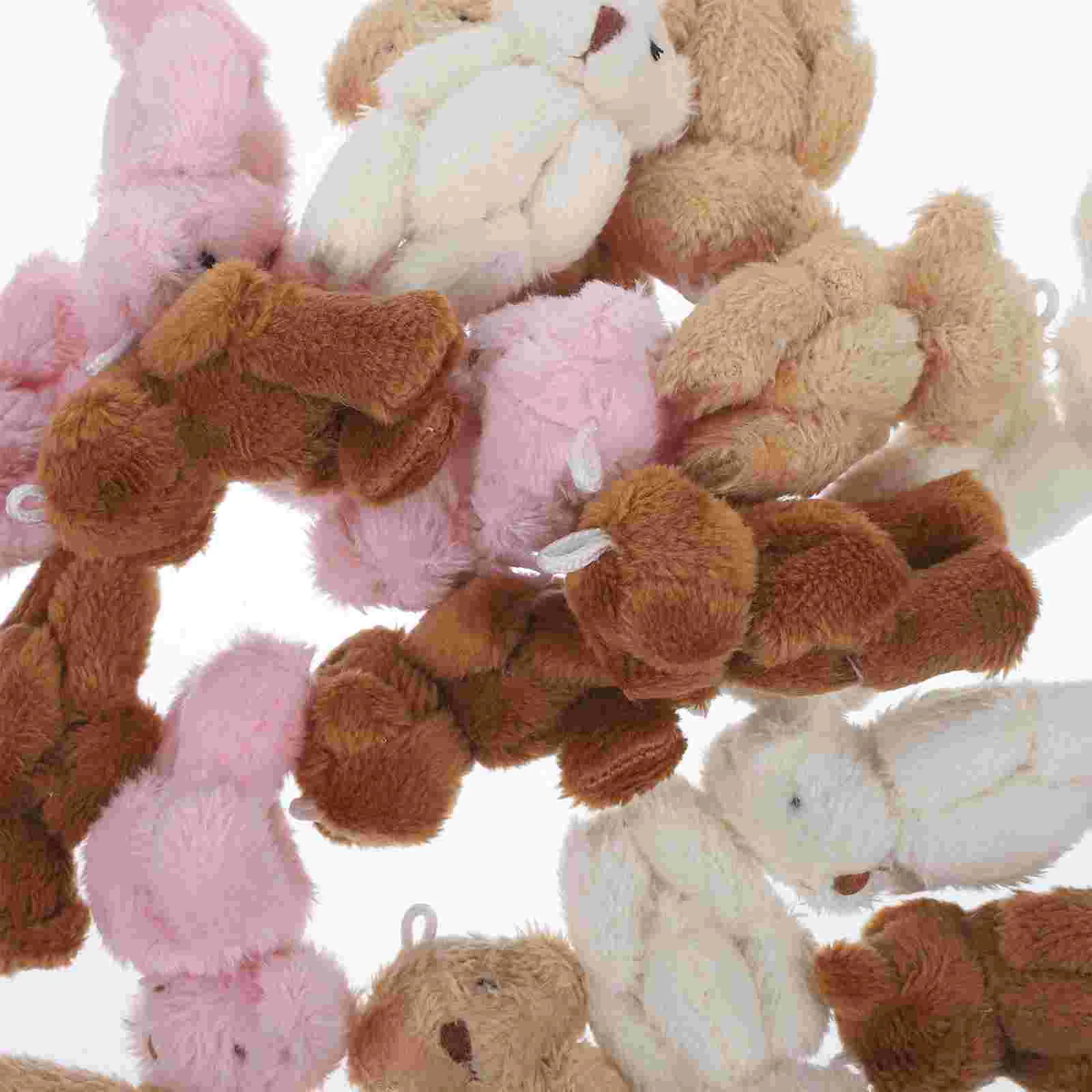 Petits ours miniatures pour l'artisanat, petits animaux en peluche, cadeaux de fête préChristophe, 20 pièces