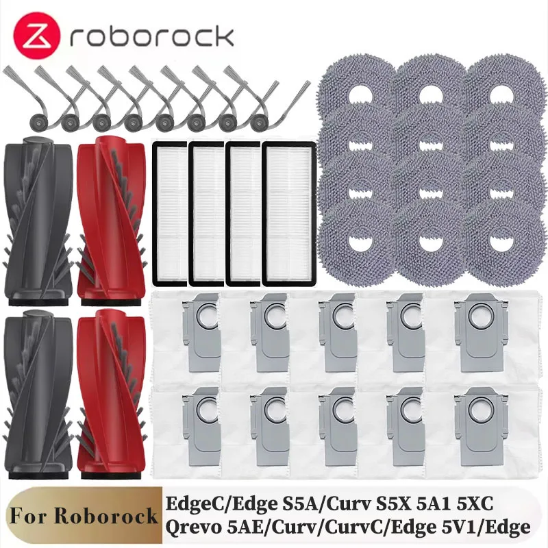 

For Roborock Qrevo 5AE / Curv / CurvC / Curv S5X 5A1 5XC / Edge / EdgeC / Edge S5A / Edge 5V1 Parts Brush Filter Mop Bag