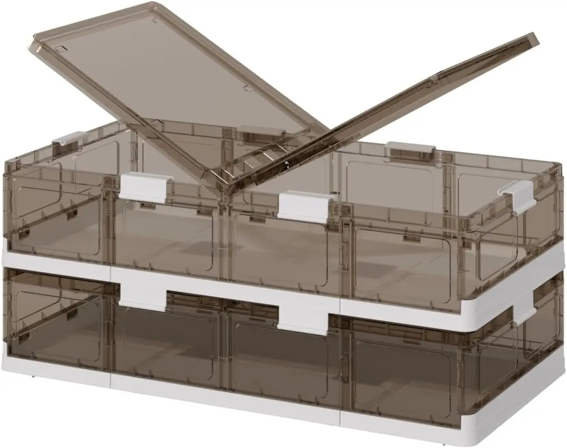 

Under Bed Storage Containers For Organizing Bedroom, 2 Packs Foldable Under Bed Storage With Lids, Closet Organizer Storage,