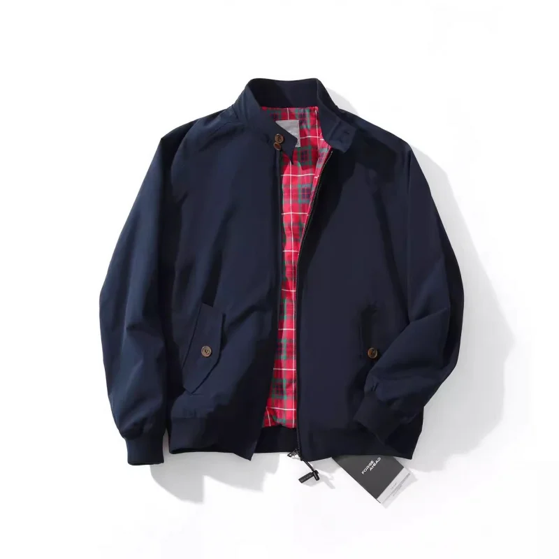 

Американская главная улица Ретро Харрингтон Спецодежда Джет Повседневная универсальная одежда с воротником-стойкой Haome Весенне-осенняя верхняя одежда