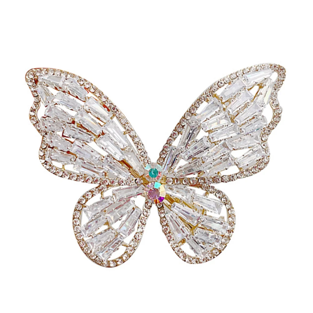 

Premium Zinc Alloy Rhinestone Butterflies Hair Clips for Women Banquet Party Daily Life Gift Small Exquisite All Match Fashion