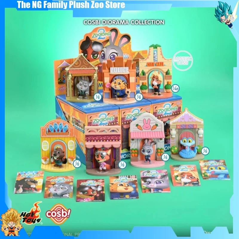 HotToys Zootopia 2 Scene Blind Box COSBI Figurki Judy i Nicka - Ozdoby na biurko i prezenty, zabawki na prezent