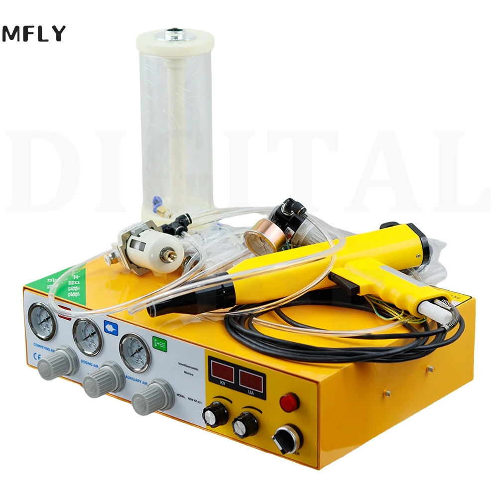 

MR-216 220V Digital Electrostatic Powder Coating Machine With Manual Powder Coating Spray Gun