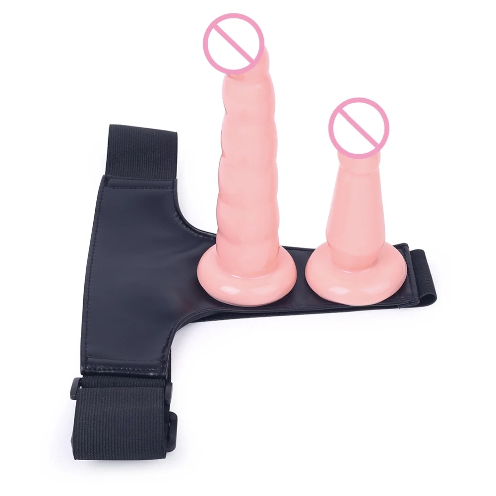 Couples Harness Strap-on with 2 Dildos for Anal G-spot Clitoris Stimulation Prostate Massager Adult Sex Toy for Lesbian Women view 4