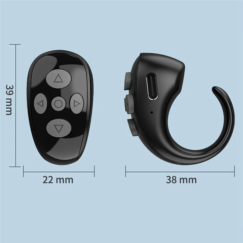 Controller FULL-Ring E-Book Page Turner Telecomando istantaneo Anello Controller video musicale Fortiktok IOS Android Laptop Bianco