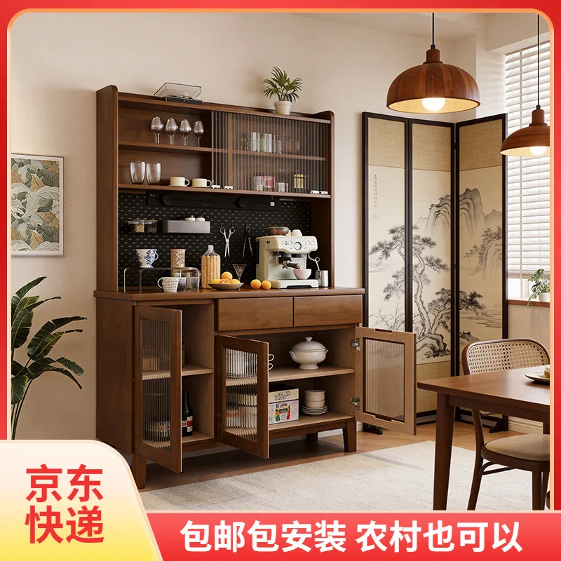 

Solid wood dining side cabinet, locker, kitchen wine cabinet, integrated wall high cabinet, shelf, restaurant home entrance