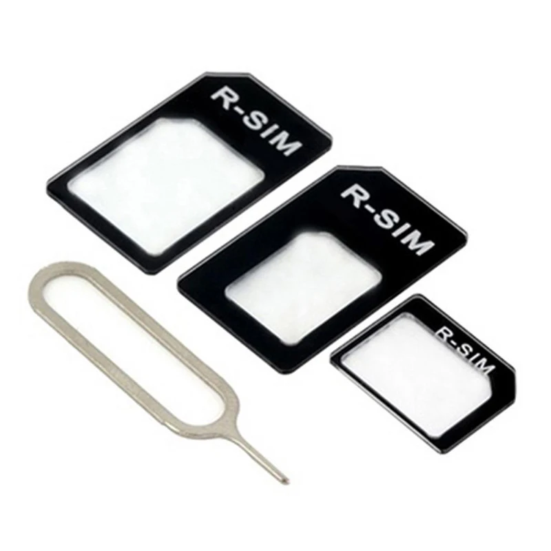 

4-в-1 адаптер для карты Nano SIM, комплект разъемов для стандартных SIM-карт Micro sim с иглой для карт для смартфона, планшета IPhone