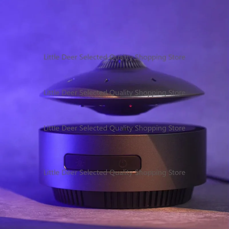 High-Tech Durable Minimalist UFO BT Speaker with Flash LED Light Touch Control Automatic Lift-Down for Radio Use