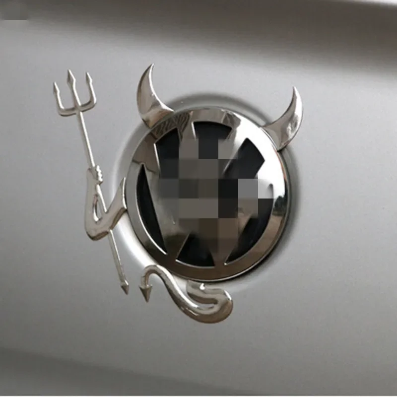 Auto Hinten Stamm Aufkleber Mode 3D Kleiner Teufel Dämon Styling Auto Emblem Logo PVC Aufkleber Dekoration DIY Auto Zubehör