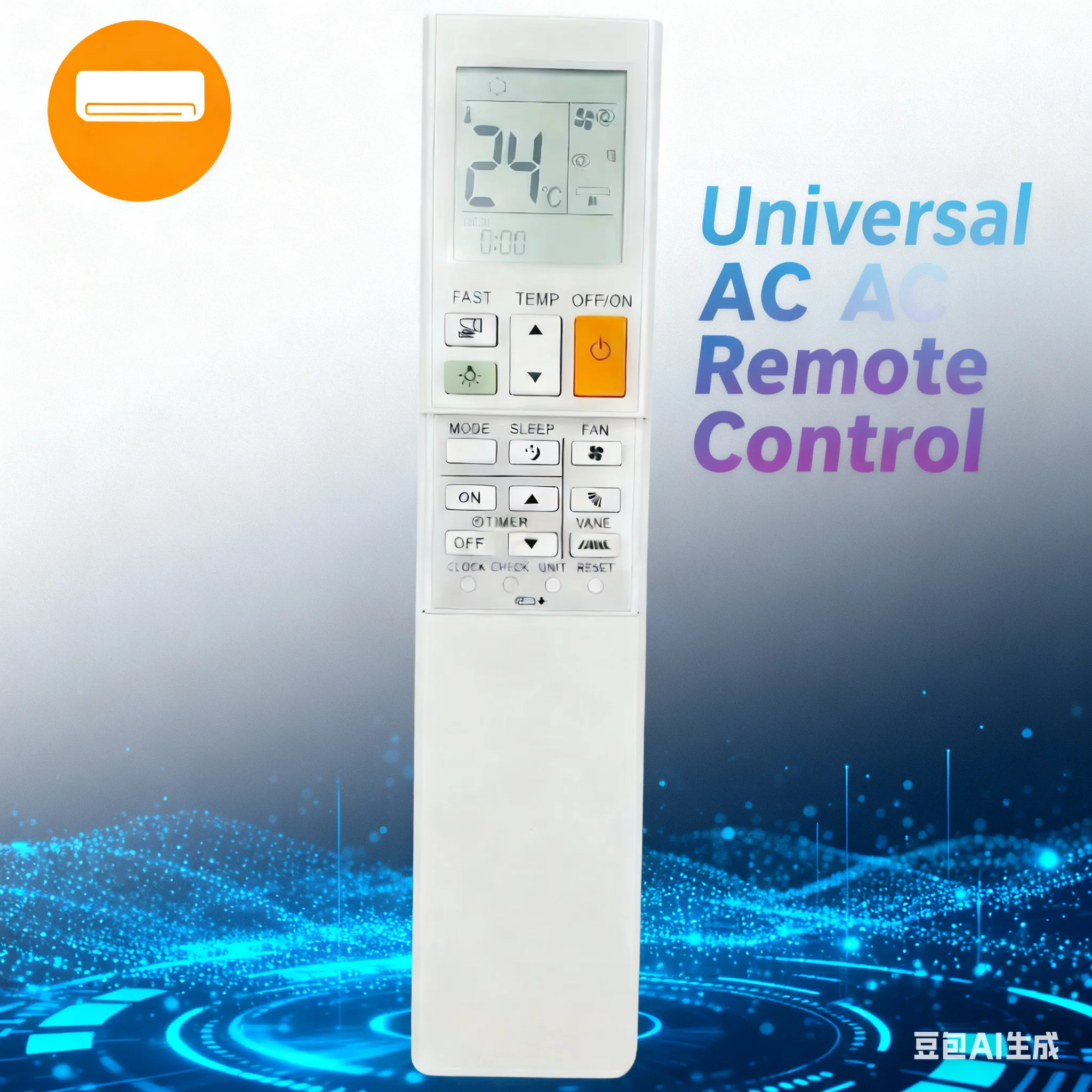 ZH20F 001F AC Remote Control for Mitsubishi Electric Air Conditioners - Easy Setup, Clear Screen, Long-Lasting Battery
