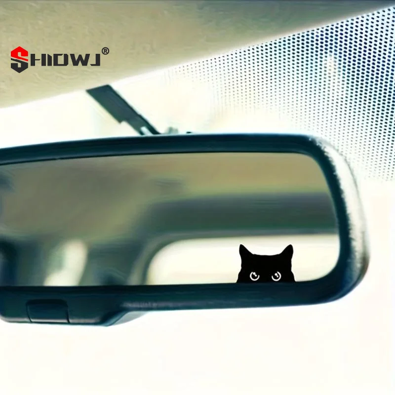 Cat Peeping Sticker, Car Sticker, Black Cat Peeping Sticker, Blank Button, Vinyl Sticker, Car Sticker, Vinyl Sticker, -up Sti