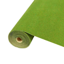 Un rollo de alfombra de césped Artificial, tapete de césped verde de 2mm de grosor, modelo de diseño arquitectónico, 40cm x 200cm, CP2138