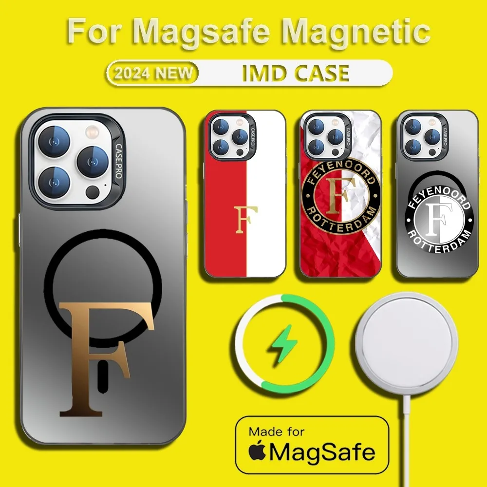 Нидерланды F-Feyenoord чехол для телефона iPhone 15,14,13,12,11,Plus,Pro,Max Mini Magsafe Магнитная Беспроводная зарядка