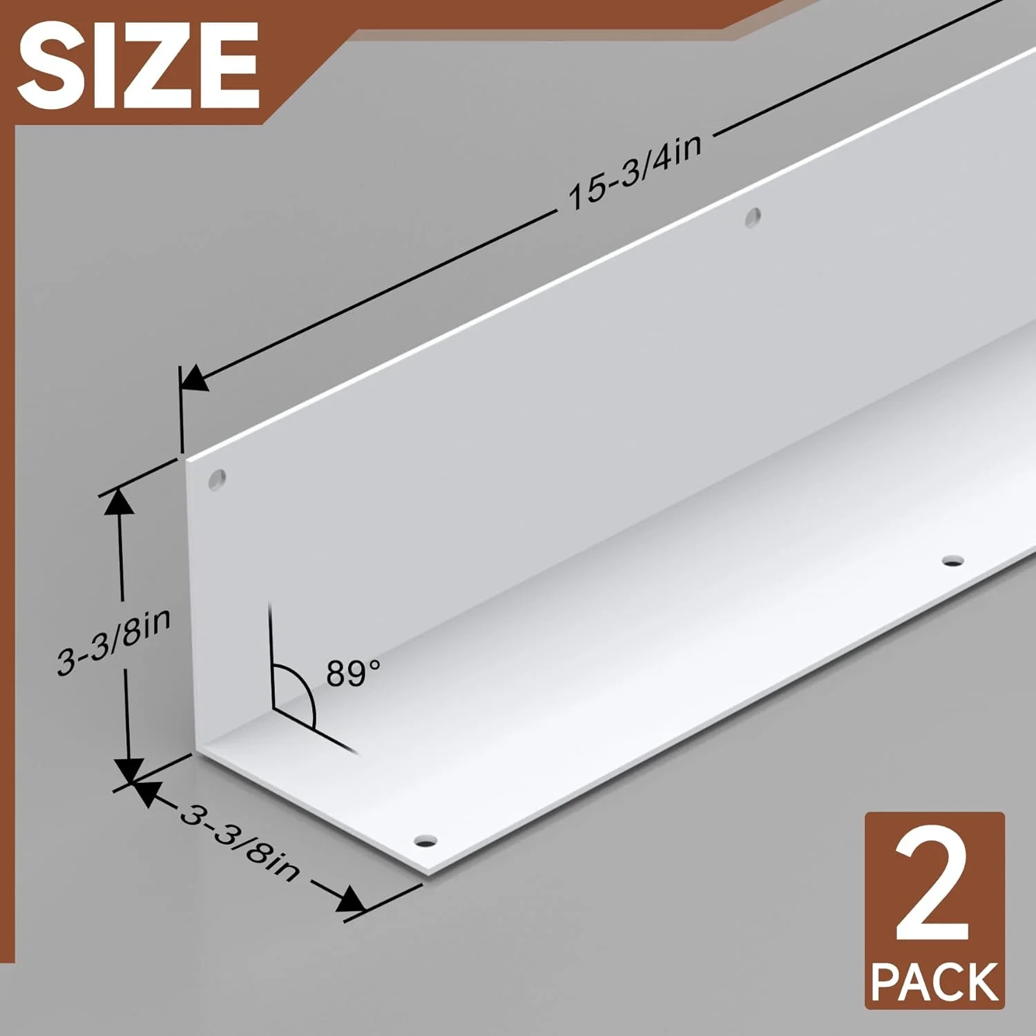 Vinyl Siding Corner Guards, Heavy‑Duty Aluminum Exterior Wall Edge Cover, Anti‑Impact Protector for Outdoor Siding, 2 Pack