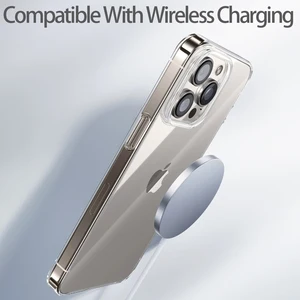 Luxury Transparent Case For iPhone 16 15 11 12 13 14 Pro Max Soft TPU Silicone For iPhone XR XS Max 8 Plus Back Cover Clear Case 10 best sales clear case - №6