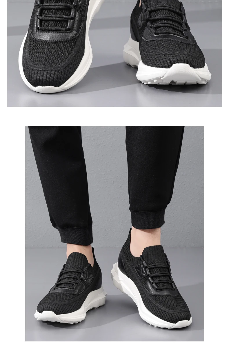 Herren-Sneaker mit Erhöhung, Freizeitschuhe mit 8 cm Höhengewinn, atmungsaktive 6 cm Erhöhungsschuhe für den Sommer – Detail 9