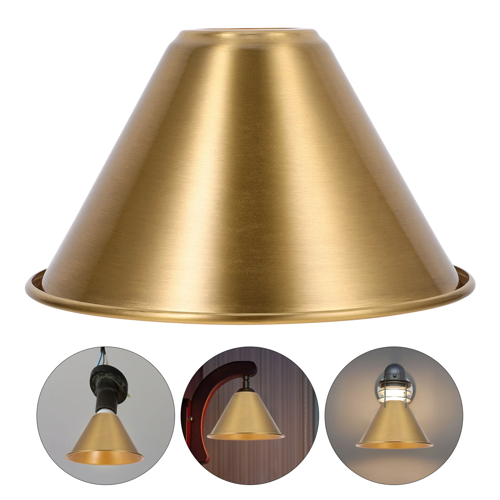 خمر النحاس مطلي غطاء مصباح الحديد معدن لمكتب الطابق الجدول مصباح استبدال غرفة نوم دراسة بار إضاءة ديكوريّة #3