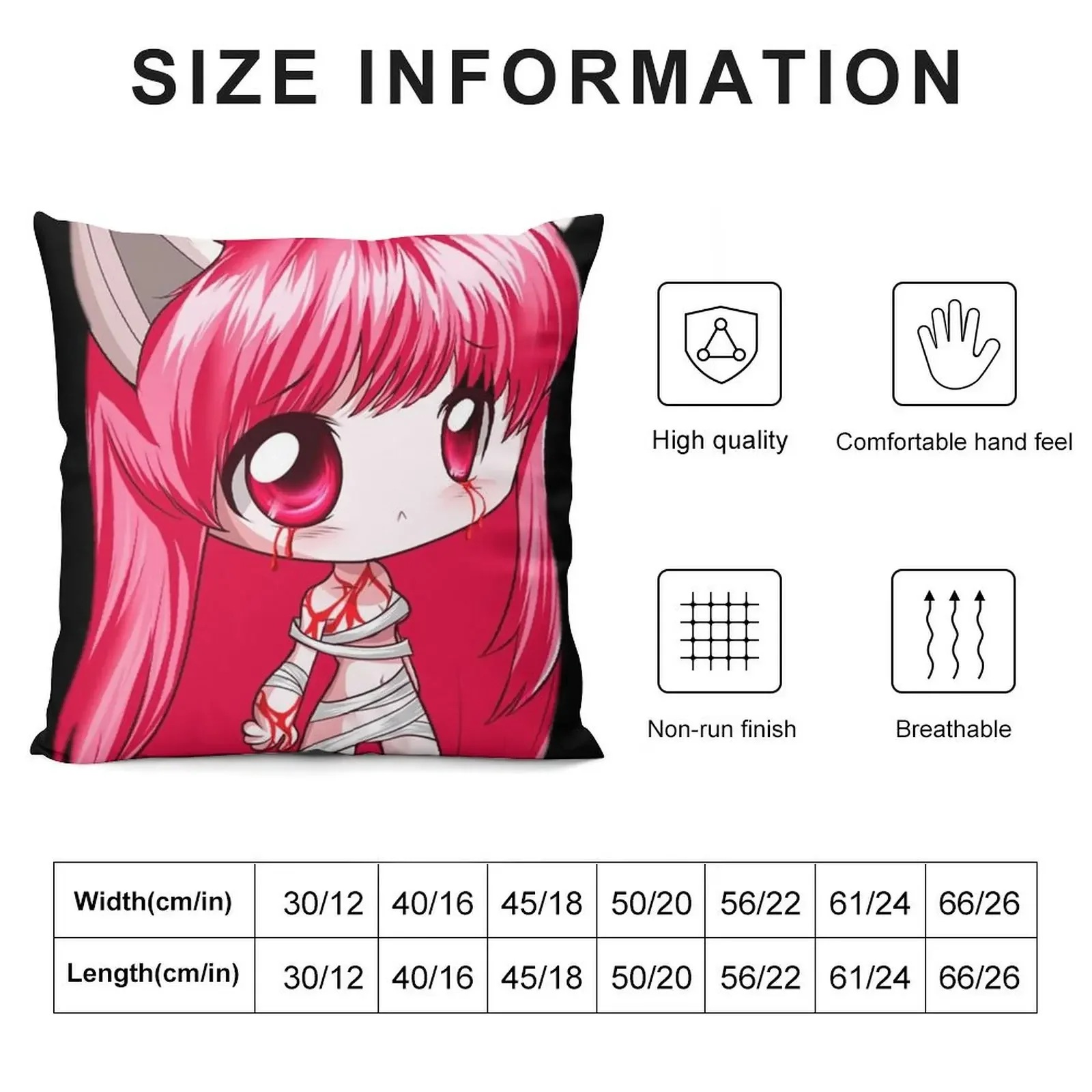 Lucy -Elfen Lied Throw Pillow covers for pillows New year Decorative Pillow Covers For Sofa pillow