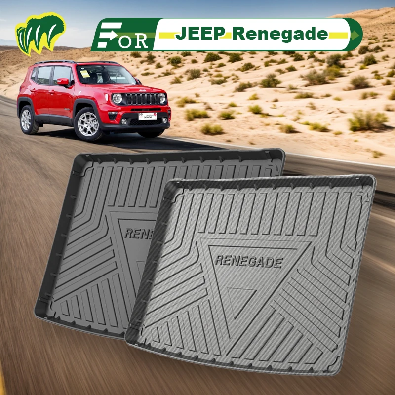 

For JEEP Renegade 17 18 2019 2020 2016-2021 Custom Fit Car Trunk Mat All Season Cargo Mat 3D Shaped Laser Measured Trunk Liners