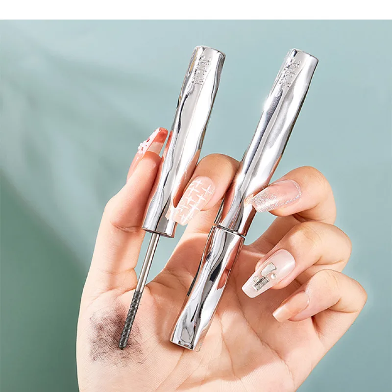 Apprêt pour cils Anti-taches, Tube en acier, imperméable, longue durée, recourbé, Mascara épais et Long, 24H, sans maquillage