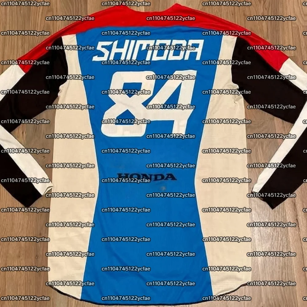 

HONDA 2025л # 84 SHIMODA Мотоциклетный гоночный трикотаж для мужчин с длинным рукавом, дышащий, быстросохнущий, удобный для езды с длинным рукавом