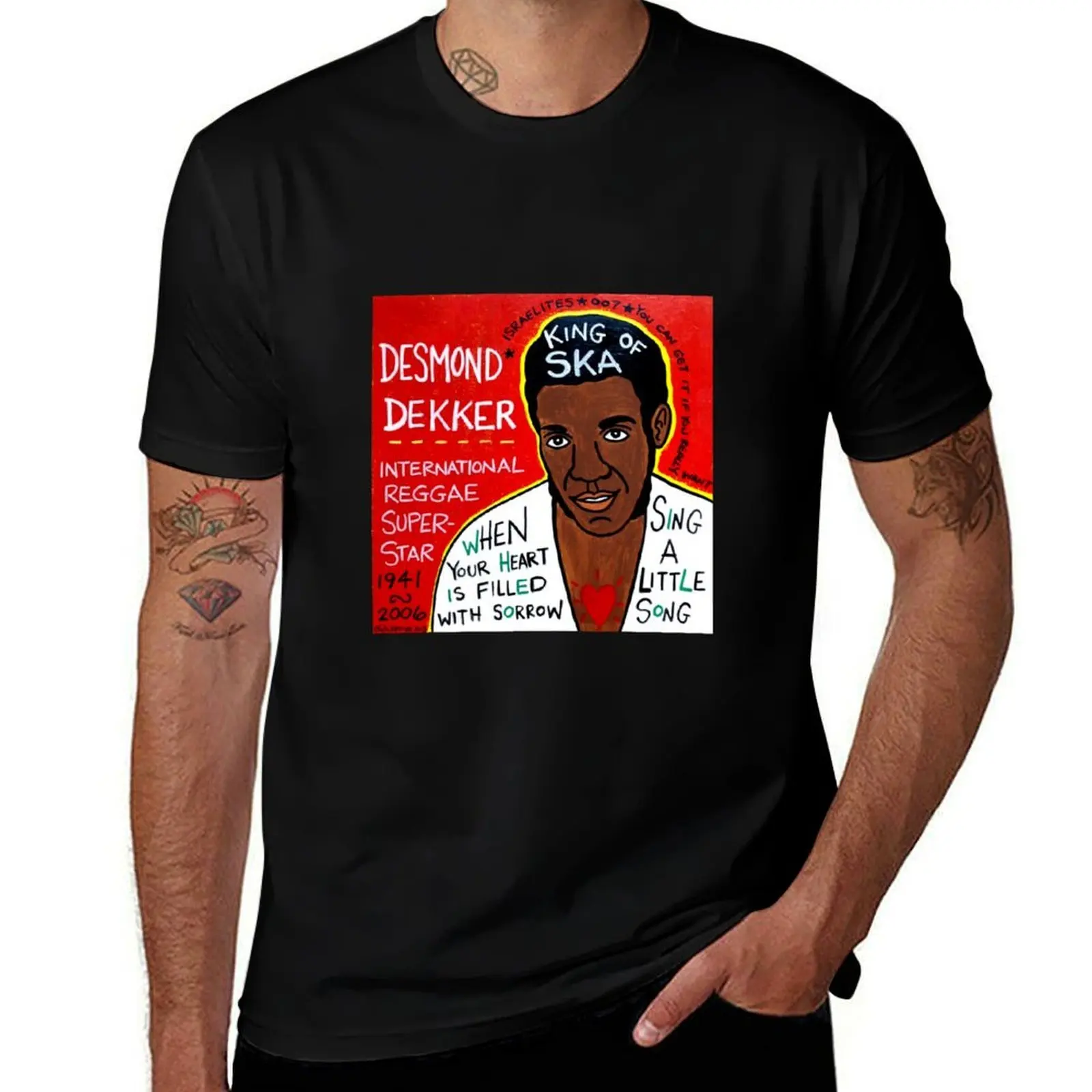 

Reggae Folk Art Desmond Dekker Ska T-Shirt Summer Fashion Casual Tee Shirt