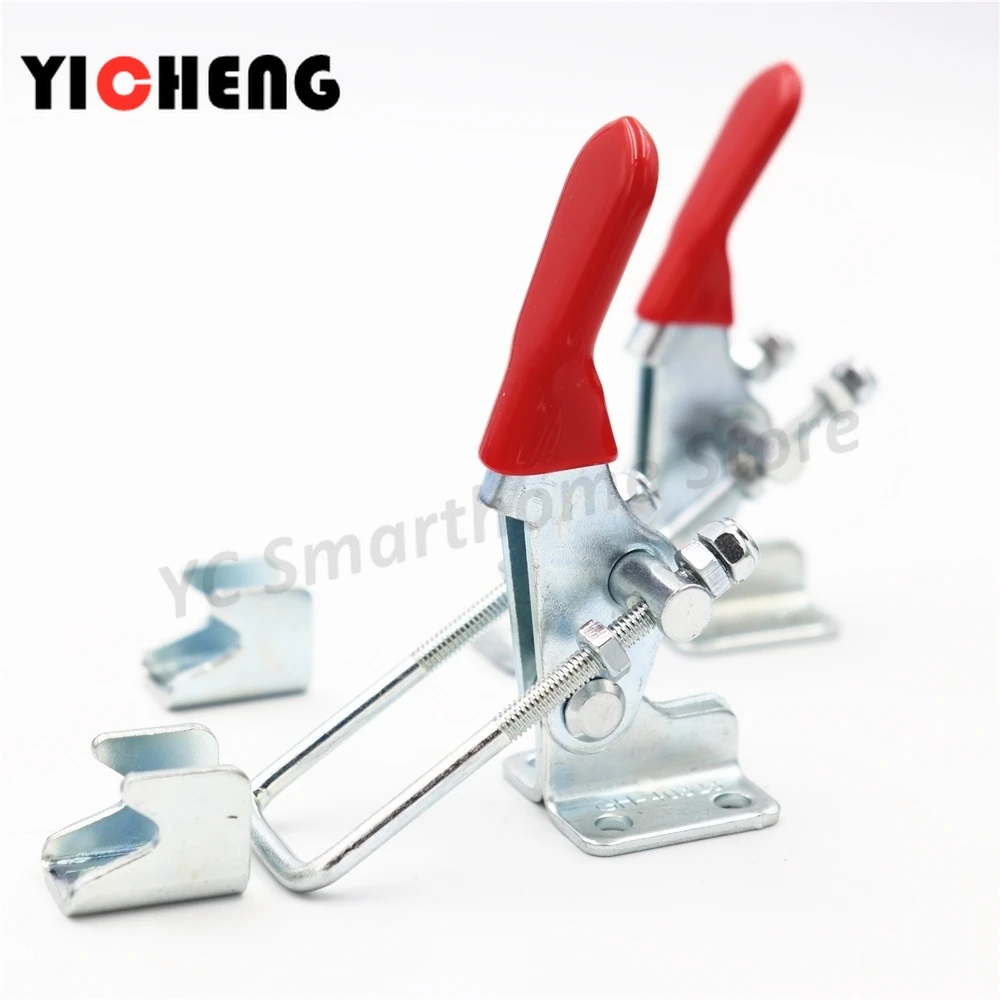 1Pcs Latch-Action Toggle Clamp, Quick Door buckle type tooling welding fixture Woodworking Clamps parallel clamp