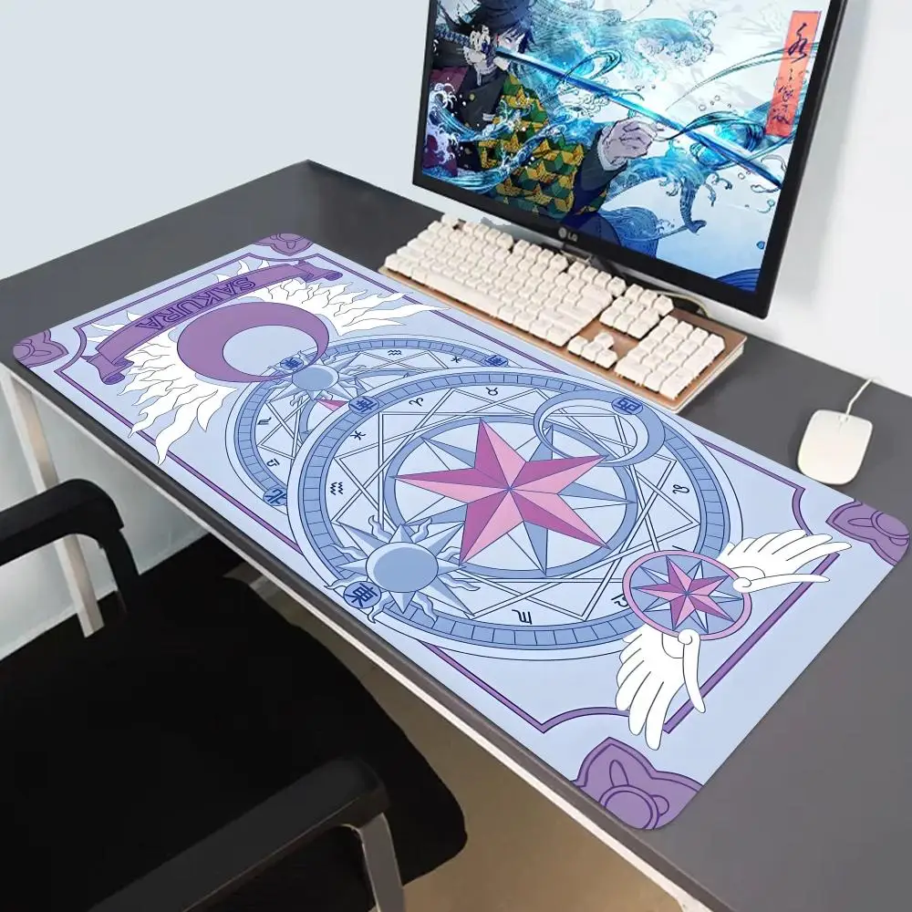 Pink Sakura Card Captor Mouse Pad Gaming Accessories Desk Mats Kawaii Keyboard Mousepad Gamer Extended Pad Mouse Pads Table Mat