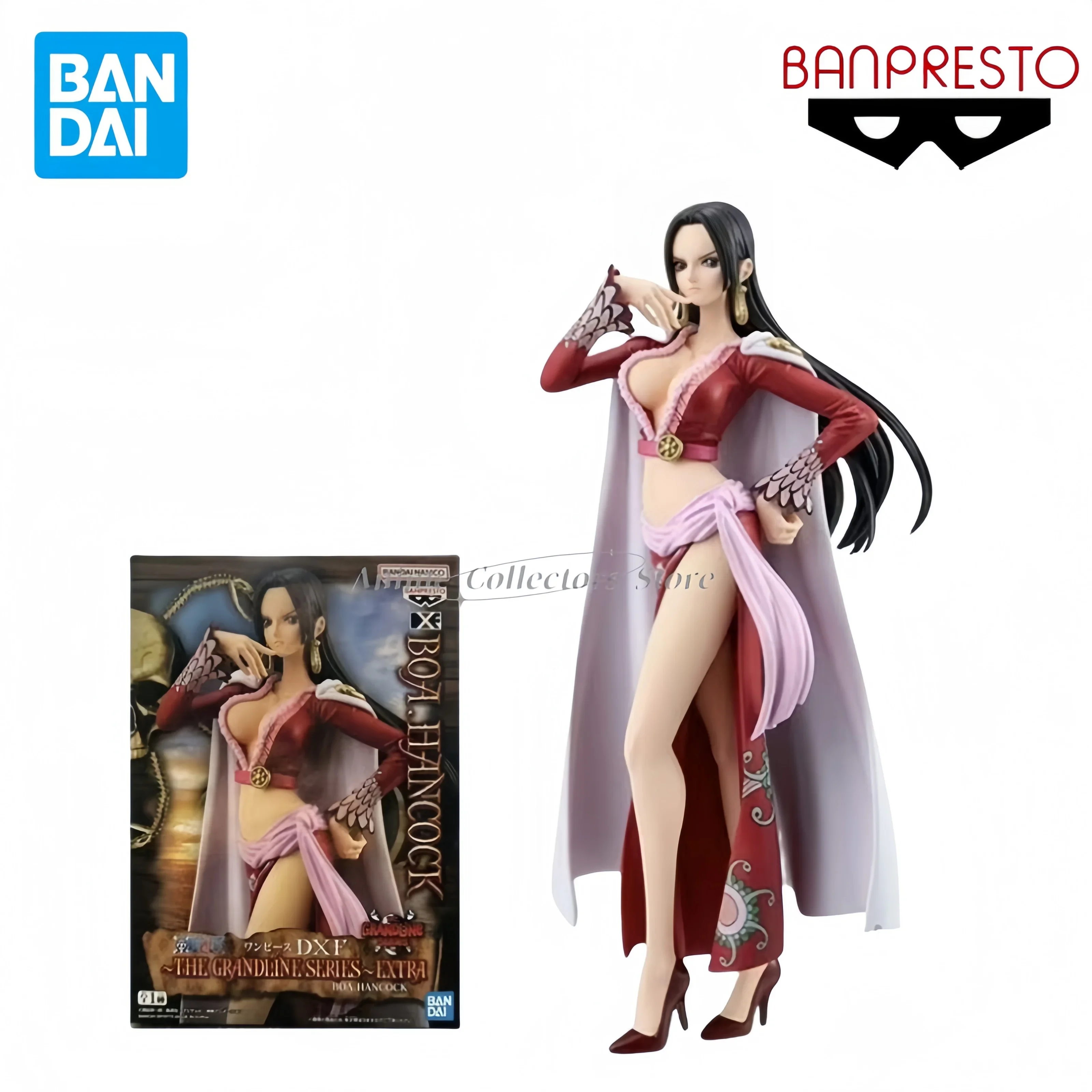 Bandai-PVC DXF Boa Hancock, 17cmAnime Figures, Original Banpresto Anime Character Model Toys Desktop Ornaments Gifts