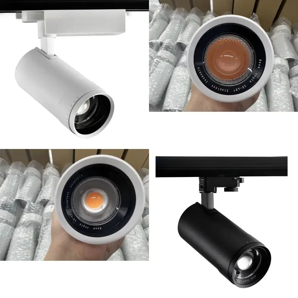 30W Modern LED COB Track Light for Museum Exhibition Adjustable Aluminum Focus Spotlight for Art Gallery Retail Store