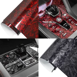 Forged Carbon Fiber Wrap Color Change Car Sticker PET Vinyl Film Bubble Free Wrapping Car Accessories Auto Self Adhesive Decals
