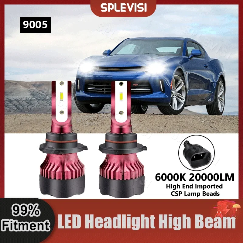 

2X 6000K Xenon White 9005/HB3 LED Headlight High Beam Bulbs Fan Cooling Tech For Chevrolet Camaro 2011 2012 2013 2014 2015 2016