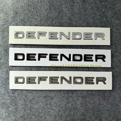 Car 3D ABS DEFENDER Letter Stickers Decals For DEFENDER Car Front Hood Rear Trunk Body Emblem Badge Stickers