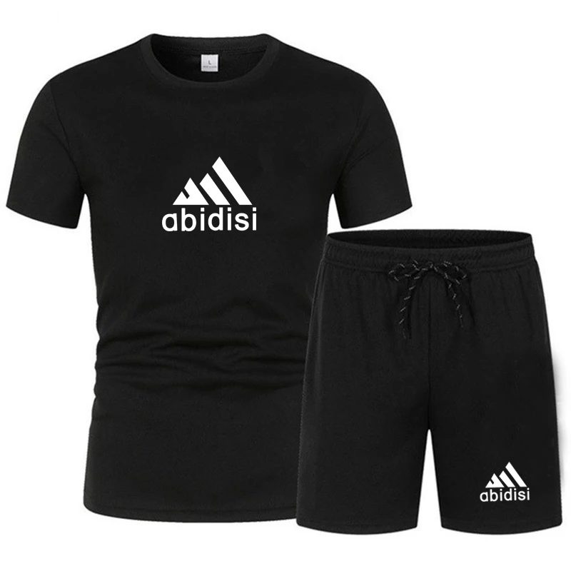 

Men's New Breathable Quick-Drying Leisure Wear Summer Fitness Activewear Short-Sleeve T-Shirt and Shorts Set