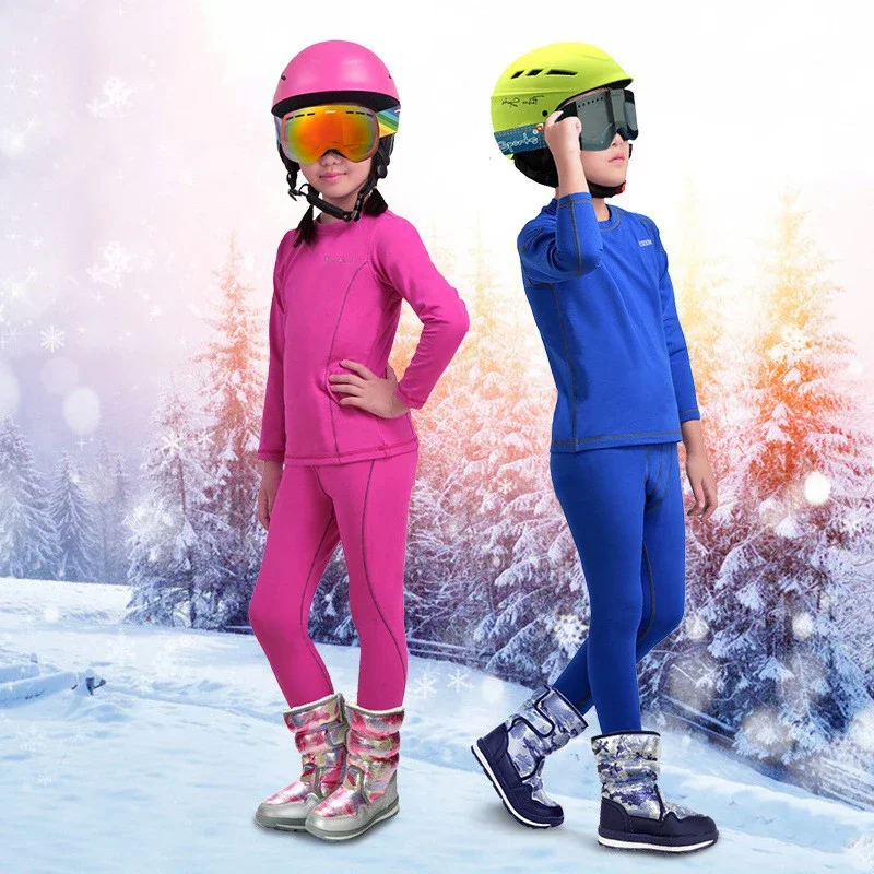 2025 New Winter Sports Windproof Warm Ski Underwear Casual Outdoor Breathable Quik Drying Skiing Sets Polyester Men Women Suits