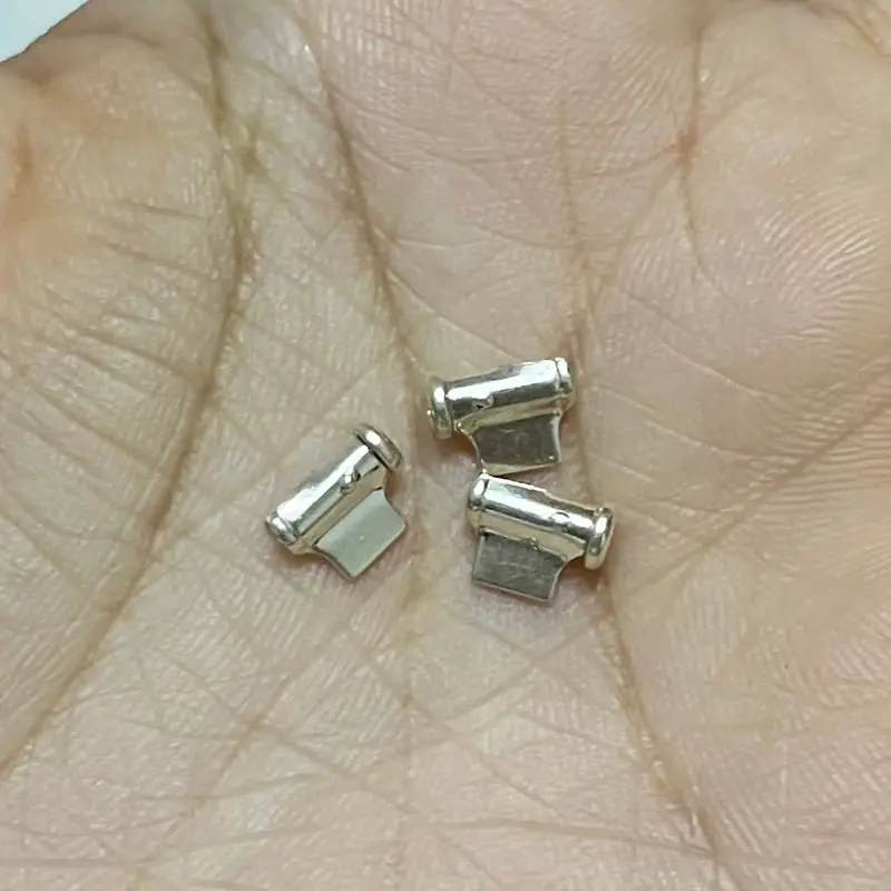 3pcs 925 Sterling silver Brooch pin pull tube DIY fittings Safety Brooch pin sleeve Brooch base  Pin Craft Findings
